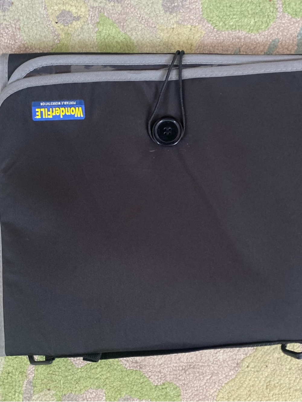 Wonderfile Black Document Portfolio with Gray Trim